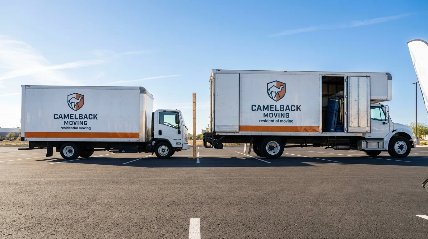Moving truck size capacity guide in Honeyville